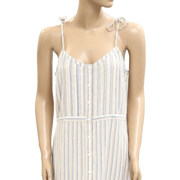 Veronica Beard Windansea Midi Dress Striped Printed Tiered Resort M New 282093 - Picture 7 of 10